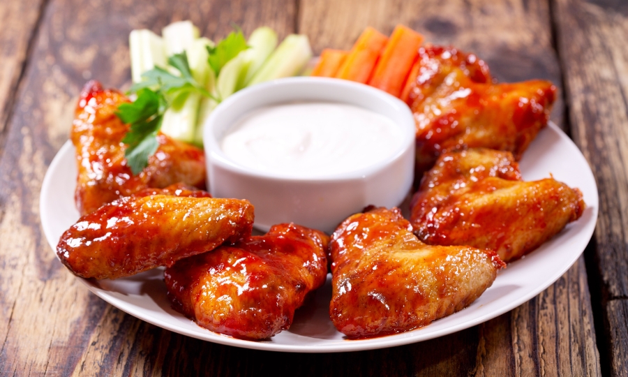 oven-baked hot wings, buffalo wings