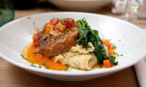 beef osso bucco with polenta