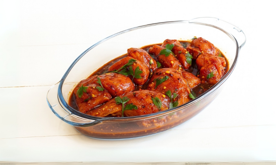 Spicy Korean BBQ Chicken with Kimchi Slaw ingredients